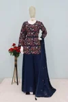 Jivika By Aashirwad Mor Bagh Heavy Chinon Sequence Work Designer Sharara Suits